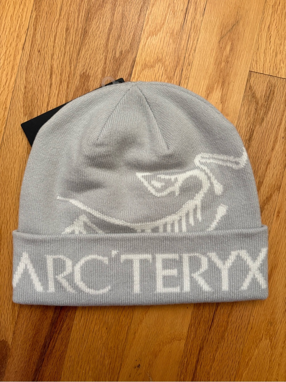 Arc'teryx Solitude/Arctic Silk Light Grey Bird Word Toque hat beanie